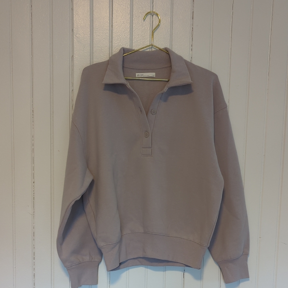 Purple Collared Sweatshirt